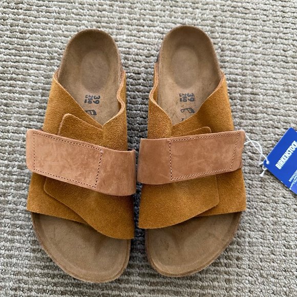 Birkenstock Kyoto Nubuck/Suede Leather in Mink - Picture 9 of 13